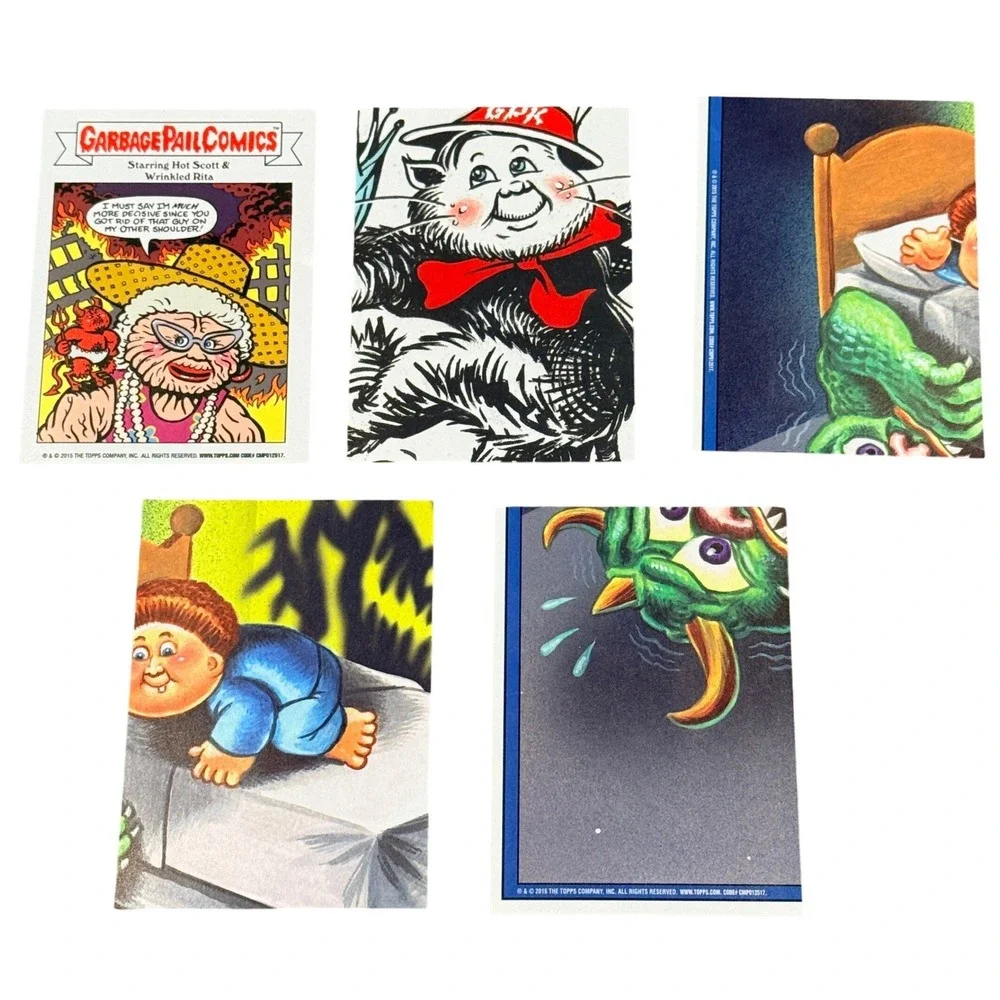 Topps Garbage Pail Kids 30th Anniversary Sticker Card Lot 5 Count 2015 Series